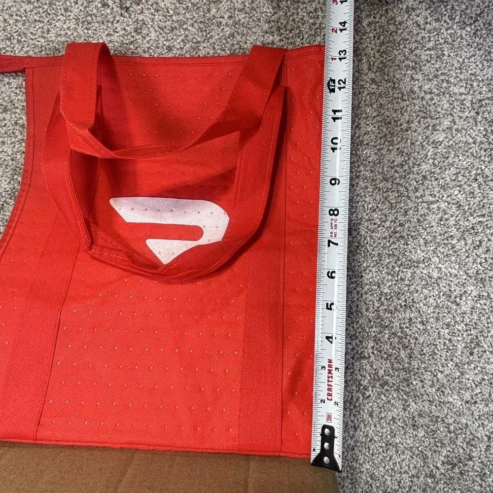 DoorDash Red Insulated Lunch Bag Thermal Tote Zipper Cooler Reusable Grocery